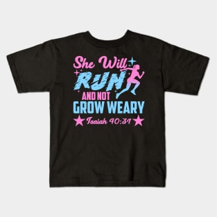 She Will Run XC Cross Country Running Gift Men Women Kids T-Shirt